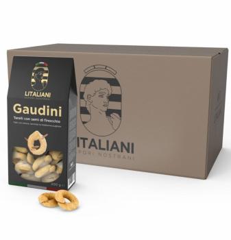 Gaudini 24 Packungen Taralli mit Fenchelsamen 4800 g I Inhalt: 24 Packungen a 200 g