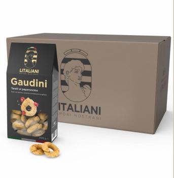 Gaudini 24 Packungen Taralli mit Chili 4800 g I Inhalt: 24 Packungen a 200 g