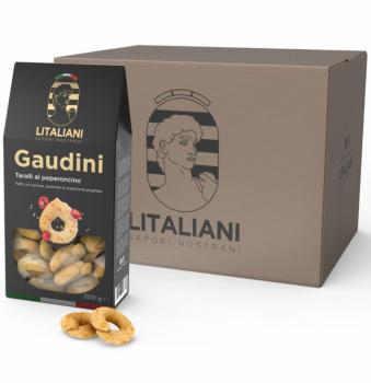 Gaudini 12 Packungen Taralli mit Chili 2400 g I Inhalt: 12 Packungen a 200 g