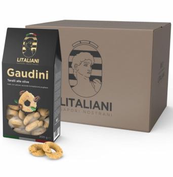 Gaudini 12 Packungen Taralli mit Oliven 2400 g I Inhalt: 12 Packungen a 200 g