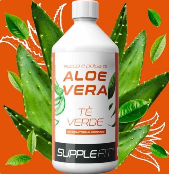 SAFT UND FRUCHTFLEISCH DER ALOE VERA MIT GRÜNEM TEE I Inhalt: 1000 ML