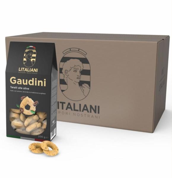 Gaudini 24 Packungen Taralli mit Oliven 4800 g I Inhalt: 24 Packungen a 200 g