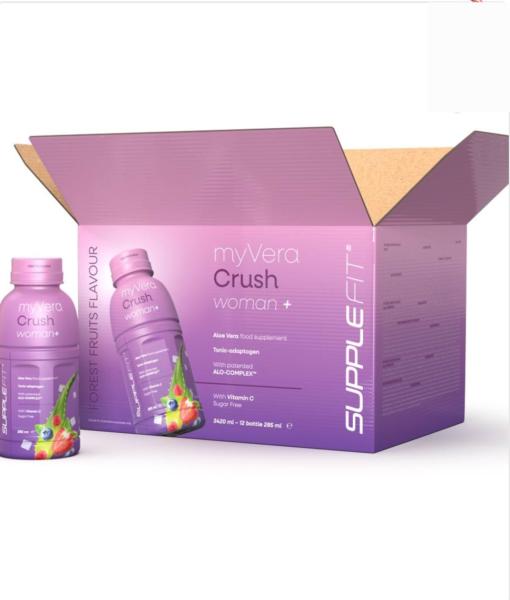 Myvera Crush Woman+ Nahrungsergänzungsmittel in Einzelflaschen à 285 ml (12er Pack) I Inhalt: 3420 ML